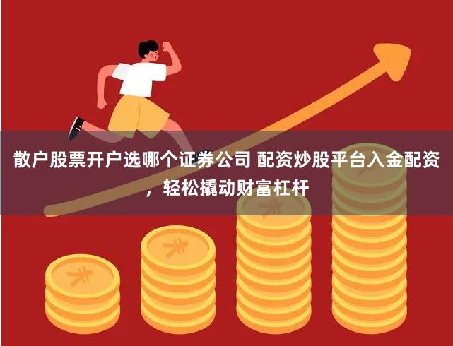 散户股票开户选哪个证券公司 配资炒股平台入金配资，轻松撬动财富杠杆